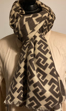 Load image into Gallery viewer, Designer inspired Scarf in Beige/ Brown
