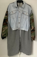 Load image into Gallery viewer, Denim reclaimed Jacket  longer length
