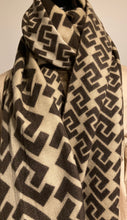 Load image into Gallery viewer, Designer inspired Scarf in Beige/ Brown
