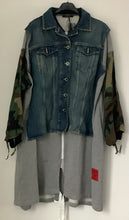 Load image into Gallery viewer, Denim reclaimed Jacket  longer length
