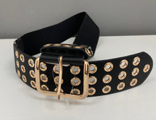 Load image into Gallery viewer, Gold Eyelet Belt
